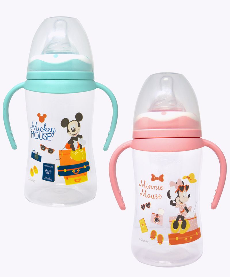 Babys Bib. Mickey Y Minnie B/A C/A 8/9 Oz (5059) - D`bebés