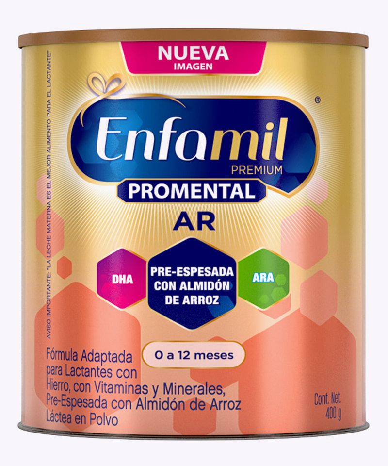  Leche infantil de fórmula Enfamil A.R. Lipil, concentrada con  almidón de arroz agregado, EN-1021, Polvo, Rosado, 1, 1 : Bebés