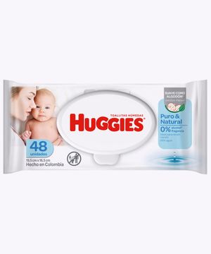 Toallas Hum. Huggies Nat.care R.nacido 48