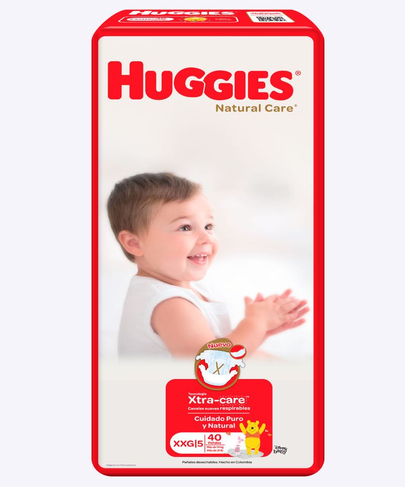 Huggies Natural Care Cotton Unisex Xxg 40 - D`bebés