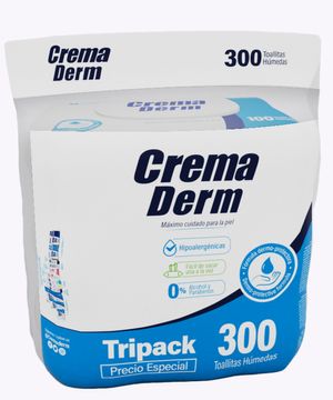 Toallas Hum. Crema Derm Tripack 300