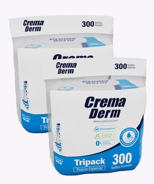 Toallas Hum. Crema Derm Tripack 300 Duo