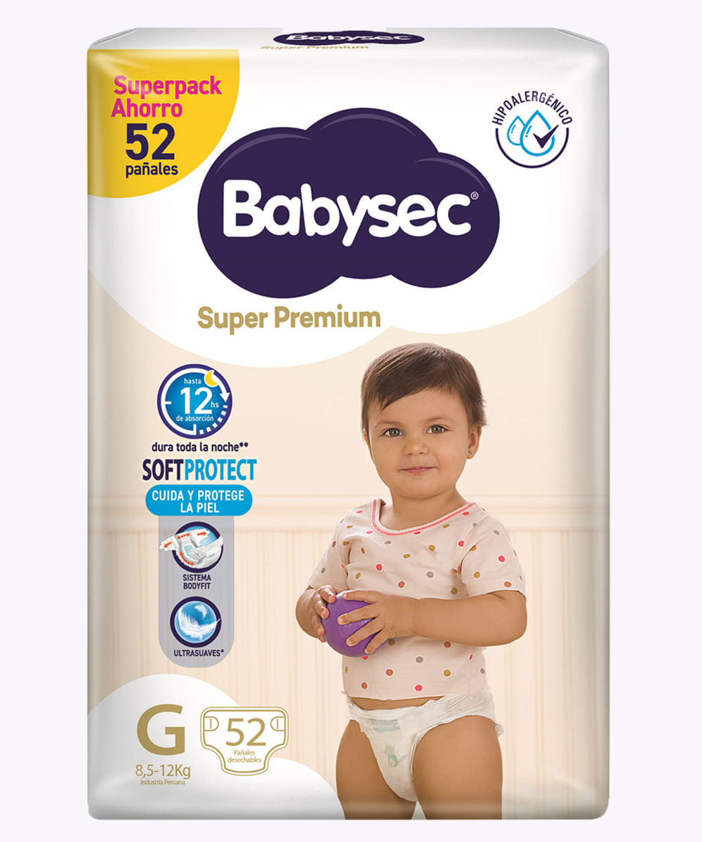 Embajada Abuelos visitantes Soberano Babysec Super Premium Softprot G 52 - D`bebés