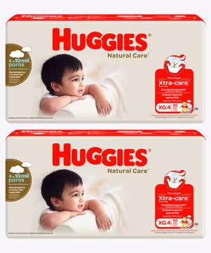Huggies Natural Care Cotton Unisex Xg 40 Duo
