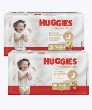 Huggies Natural Care Cotton Unisex Xxg Duo 40