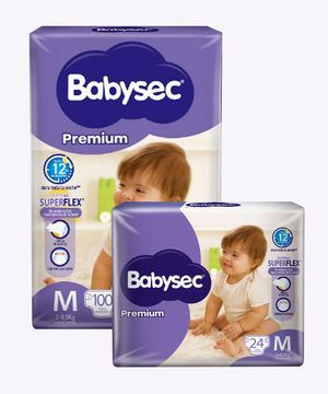Combo Babysec Premium Superflex M X100 + M 24