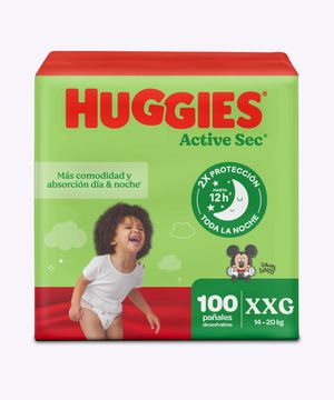 Huggies Active Sec Xxg 100