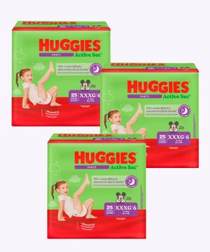 Huggies Active Sec  "Pants" Xxxg 25 Cua