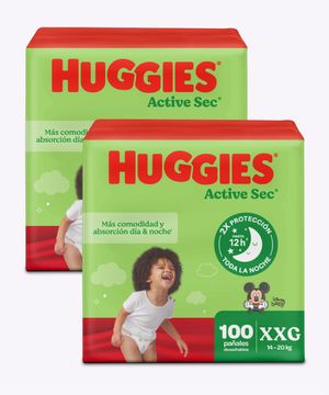 Huggies Active Sec Xxg 100 Blt